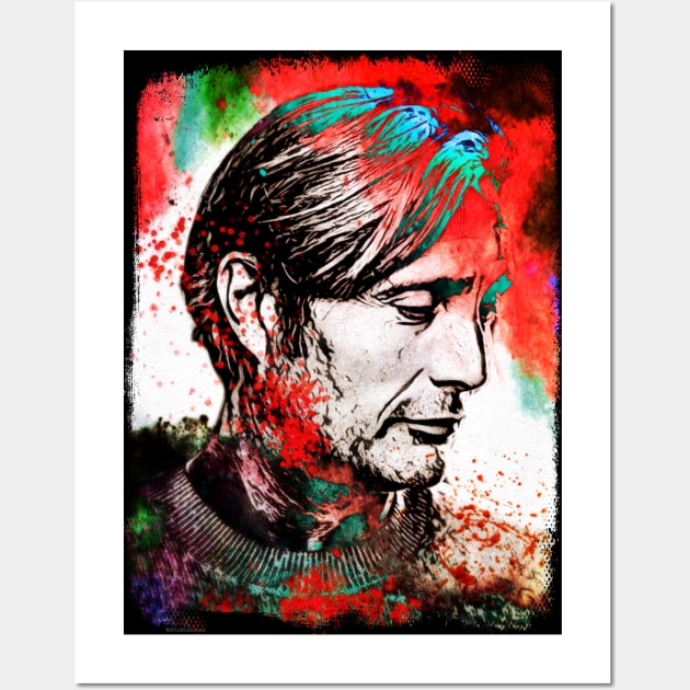 Sated - Psychedelic Hannibal Portrait Wall Art by OrionLodubyal